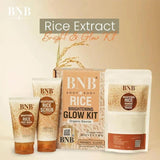 Skin Brightening Rice Facial Kit - Whitening and Exfoliating Set of 3
