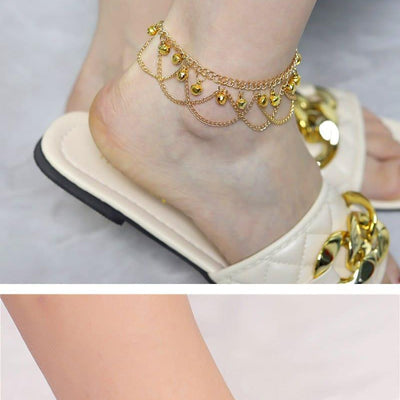 1 Pc Bell Gold Plated Anklet