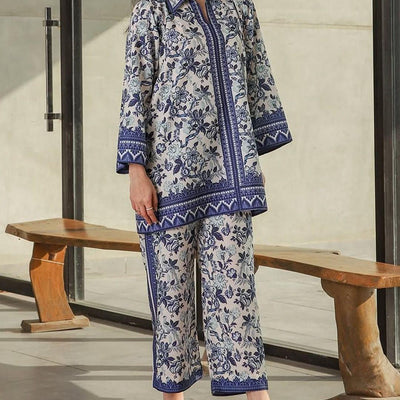 Stylish Printed Shirt and Trouser Set - 2 Pcs