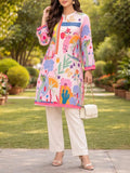 Elegant Pastel Floral Printed Lawn Kurti for Women – Summer Collection