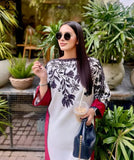 Trendy Women's Stitched Printed Swiss Lawn Shirt and Trouser Set - 2 Pcs