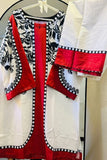 Elegant White & Red Printed 2 Piece Lawn Suit for Women