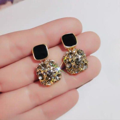 Fashion Rhinestone Square Earrings For Women