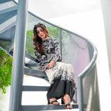 2 Pcs Women's Stitched Swiss Lawn Printed Shirt And Trouser