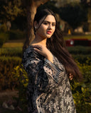 2 Pcs Women's Stitched Swiss Lawn Printed Shirt And Trouser