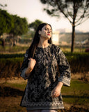 2 Pcs Women's Stitched Swiss Lawn Printed Shirt And Trouser