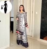2 Pcs Women's Stitched Swiss Lawn Printed Co-Ord Set