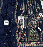 3 Pcs Women's Unstitched Embroidered Suit
