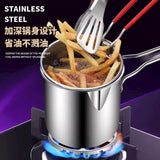 Stainless Steel Strainer Pot - 1 Pc, Easy to Clean Fries Strainer