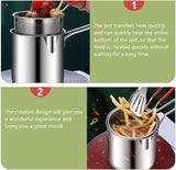Stainless Steel Strainer Pot - 1 Pc, Easy to Clean Fries Strainer