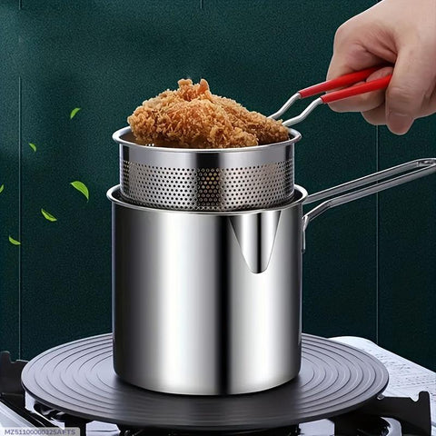Stainless Steel Strainer Pot - 1 Pc, Easy to Clean Fries Strainer