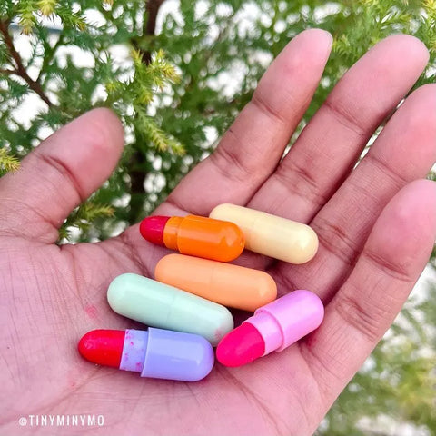 Mini Capsule Velvety Cute Lipstick, High Pigmented, 6 Pcs In Multicolors