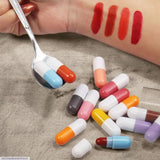 Mini Capsule Velvety Cute Lipstick, High Pigmented, 6 Pcs In Multicolors