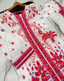 2 Pcs Women's Stitched Swiss Lawn Printed Co-Ord Set