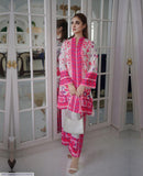 2 Pcs Women's Stitched Swiss Lawn Printed Co-Ord Set