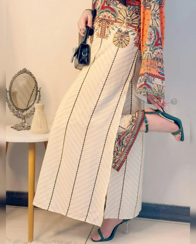 2 Pcs Women's Stitched Swiss Lawn Digital Print Shirt And Trouser