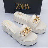 Stylish Women's Casual Wedge Heels - 1 Pcs Synthetic Leather in White